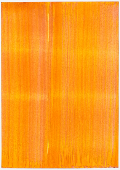 Summer-Papers 2006, Yellow StructuresII, Acryl auf Papier, ca. 29,5 x 20,8 cm