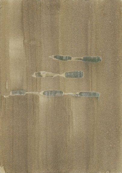Autumn-Papers 2010/ Drawings, 27.10., No. 45, Beize-Mischtechnik auf Papier, 29,5 x 21 cm