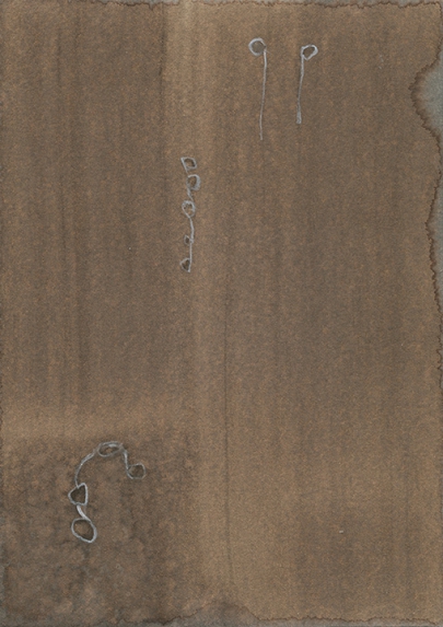 Autumn-Papers 2009/ Drawings, 6.10., No. 8, Beize-Mischtechnik auf Papier, 29,5 x 21 cm