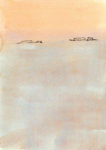 Spring-Papers 2013/ Drawings/ Haikus, 7.5., No. 1, Mischtechnik auf Papier, 29,5 x 21 cm