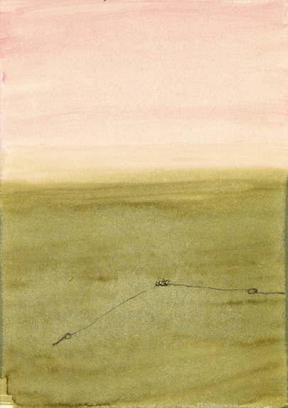 Winter-Papers 2012-13/ Drawings/ Haikus, 28.3., No. 7, Mischtechnik auf Papier, 29,5 x 21 cm