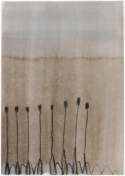 Hinter-dem-Horizont-Zeichnung Nr. 7, 2004, Mischtechnik auf Papier, ca. 29,5 x 20,8 cm