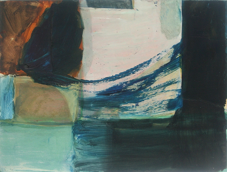 „Waving“, 1998, Öl auf Papier, 29,5 x 39,4 cm