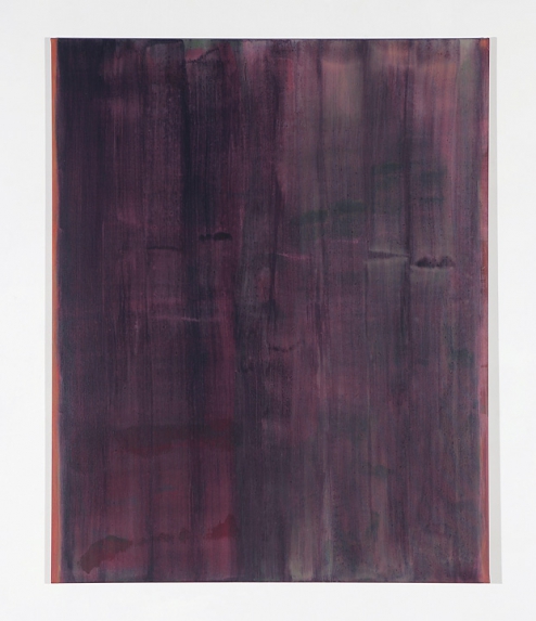 Streifung (violett), 2002, Acryl/ BW, 125 x 100 cm
