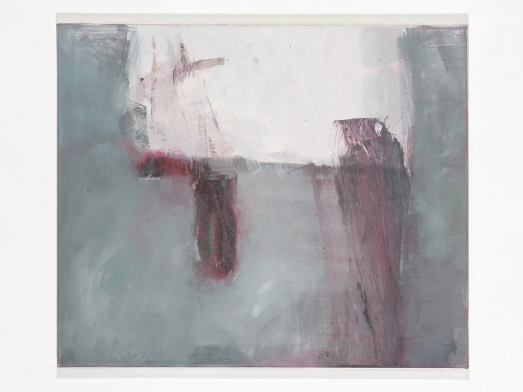 Rot zu Grau, 1997, Öl auf BW, 50 x 60 cm
