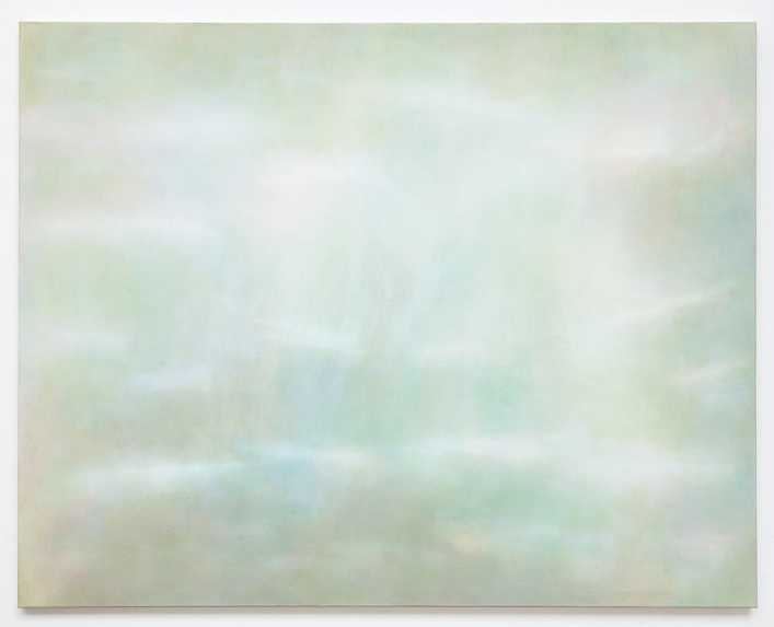 Flüchtiges Grün, 2015, Acryl, Nessel, 135 x 170 cm
