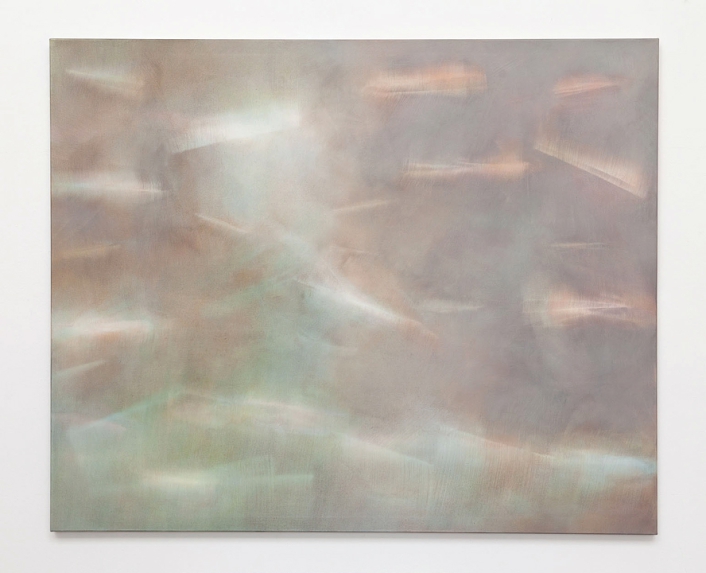 Lichtstille (grau verschlossen), 2013, Acryl, Nessel, 130 x 160 cm