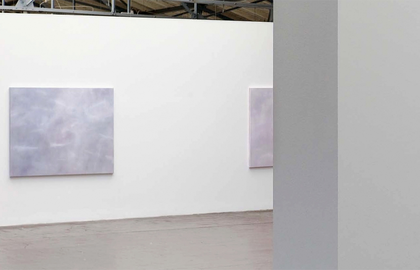 Lichtstille (blaugrauviolett), Zwischenzustand, 2012. 130 x 160 cm